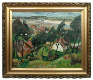 Jan Karmański "The bank of the Vistula River near Warsaw", 1932 