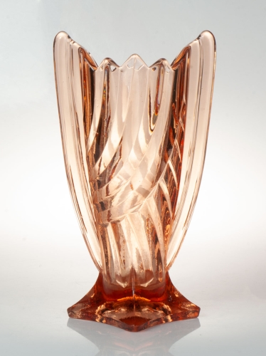 Art deco vase, Piotrków Trybunalski, Poland, 1930’s, antique Warsaw, antique home decorations, Galeria Żak, art, glass