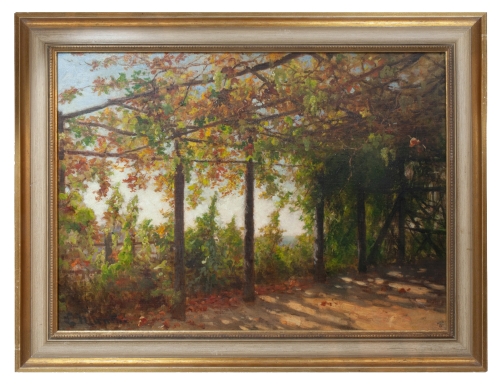 Ludvig-Munthe-“Pejzaz-z-pergola-,-antyki-Warszawa,-skup-antykow,-dawne-malarstwo,-malarstwo-aukcyjne,-malarstwo-polskie,-Galeria-Zak.jpg
