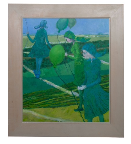 Martta Węg “Zielono im” 2005 r., antyki Warszawa, skup antyków, dawne malarstwo, malarstwo aukcyjne, malarstwo polskie, Galeria Żak