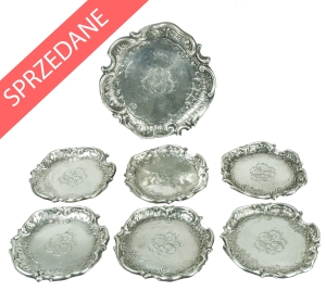 Komplet podstawek, Leonhardt & Fiegel, Berlin, Niemcy, XIX w. 