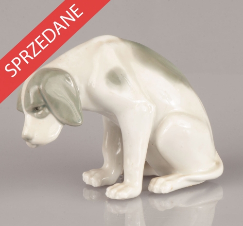 Pies, II poł. XX w., antyki Warszawa, skup antyków, porcelana, stara porcelana, Galeria Żak
