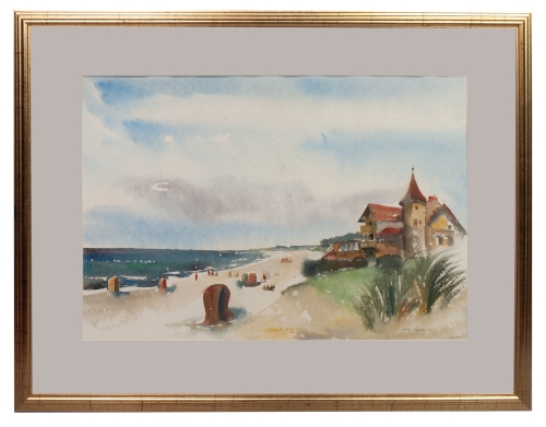 Tadeusz Iskierka “Łeba”  , antique Warsaw, antique paintings, Galeria Żak, art, antiques