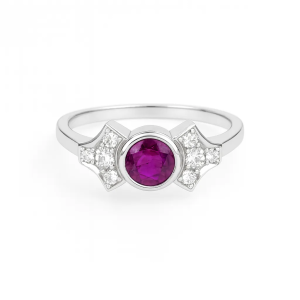 Ruby and diamonds ring