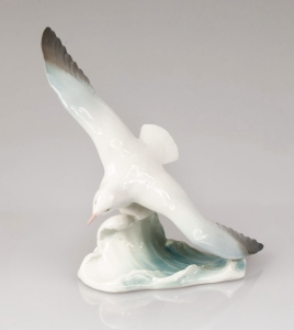  Fritz Heidenreich “Mewa w locie”, Rosenthal, lata 50. XX w.