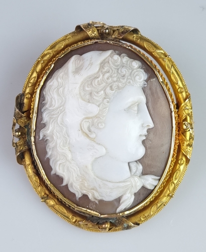 Cameo brooch, 18th/19th century, antique Warsaw, jewelry, old jewelry, Galeria Żak, art, antiques