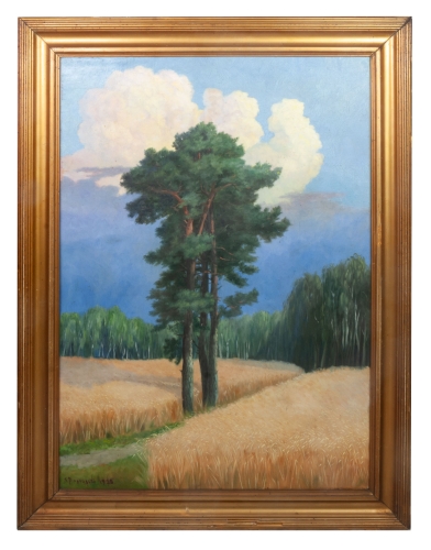 Szymon Poprzęcki “Summer day”, 1929   , antique Warsaw, antique paintings, Galeria Żak, art, antiques