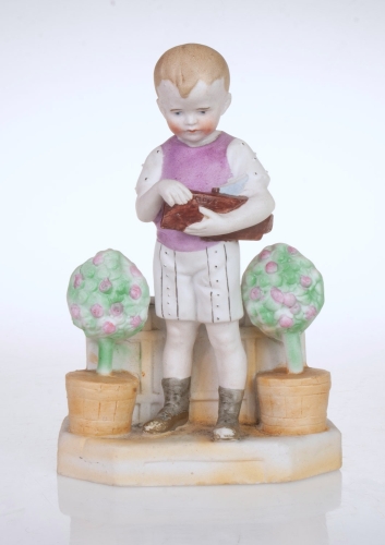 Figurka z wazonikiem, XX w. , antyki Warszawa, skup antyków, porcelana, stara porcelana, Galeria Żak