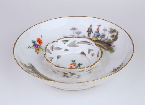 Spodek tasse trembleuse, Miśnia, 1763-1774, antyki Warszawa, skup antyków, porcelana, stara porcelana, Galeria Żak
