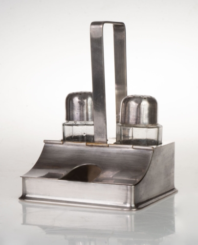 Spice set, Sandrik, Slovakia, 1920’s, antique Warsaw, silver, old silver, Galeria Żak, art, antiques