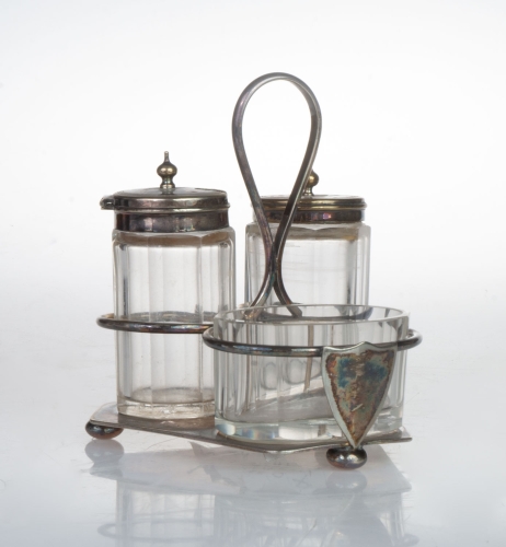 Spice set, William Hutton & Sons, Sheffield, England, c.  1900 , antique Warsaw, silver, old silver, Galeria Żak, art, antiques