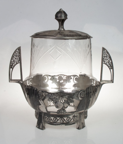 Punch bowl, c. 1900 , antique Warsaw, antique home decorations, Galeria Żak, art, glass