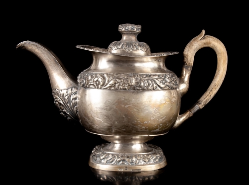 Kettle, Conrad Friedrich Schramme, Hamburg, 1830 , antiques, old silver, antique silver, antique Warsaw, Galeria Żak