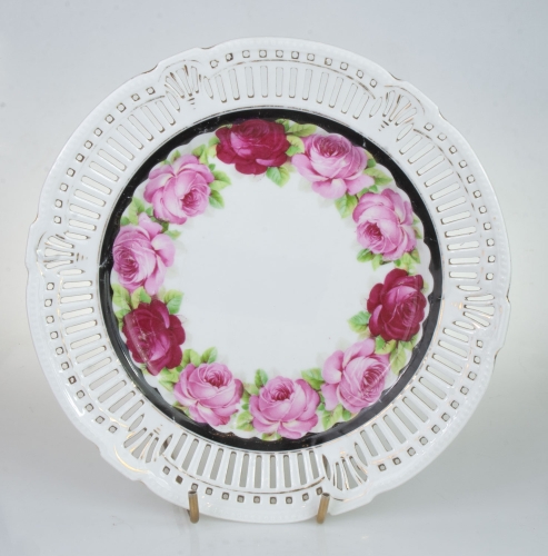 Talerz ażurowy, XX w., antyki Warszawa, skup antyków, porcelana, stara porcelana, Galeria Żak