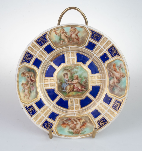 Plate with miniatures, Western Europe, 19th century, antique Warsaw, antique home decorations, Galeria Żak, art