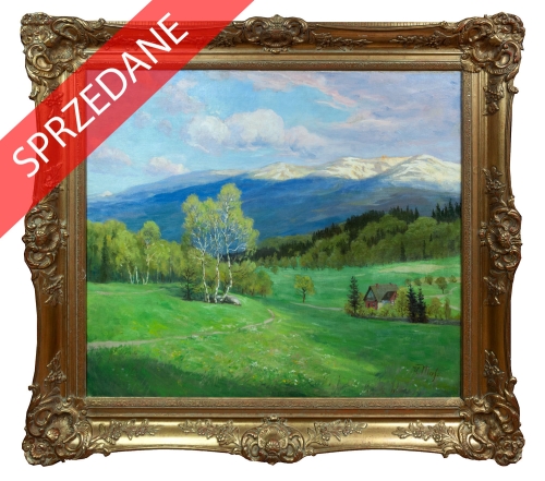 Helene Mass "Pejzaż podgórski",antyki, galeria żak, malarstwo polskie, dzieła sztuki