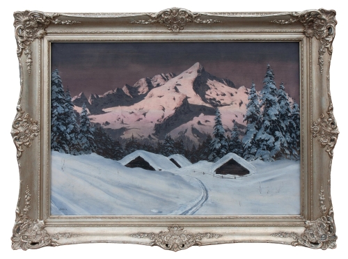 Hans Barma “Alpspitze”, antyki Warszawa, skup antyków, dawne malarstwo, malarstwo aukcyjne, malarstwo polskie, Galeria Żak