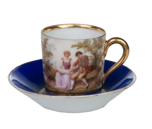 Filiżanka, Bohemia, pocz. XX w. , antyki Warszawa, skup antyków, porcelana, stara porcelana, Galeria Żak