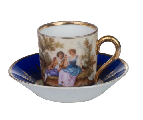 Filiżanka, Bohemia, XX w. , antyki Warszawa, skup antyków, porcelana, stara porcelana, Galeria Żak