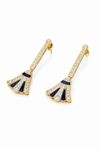 Enamel and diamonds earrings
