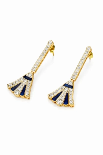Enamel and diamonds earrings, antique Warsaw, jewelry, old jewelry, Galeria Żak, art, antiques