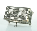Jewelry box, circa 1900., antique Warsaw, silver, old silver, Galeria Żak, art, antiques