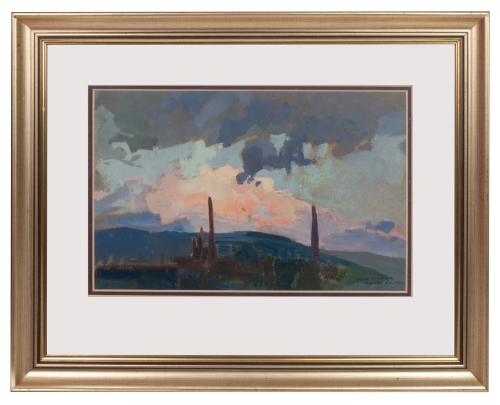 Leszek Stańko “Bielsko” 1951   , antique Warsaw, antique paintings, Galeria Żak, art, antiques