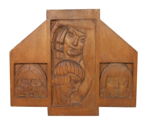 Ignacy Zelek “Cztery pory życia”, antyki Warszawa, skup antyków, antyczne dekoracje, Galeria Żak, rzeźba w drewnie, art deco