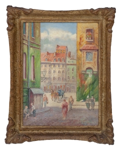 Wacław Farjaszewski “Warsaw Old Town in summer”