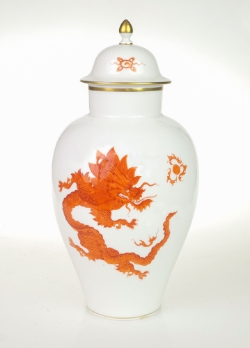 Vase with a dragon, Meissen, 20th century, antique Warsaw, antique porcelain, old porcelain, Galeria Żak, art, antiques