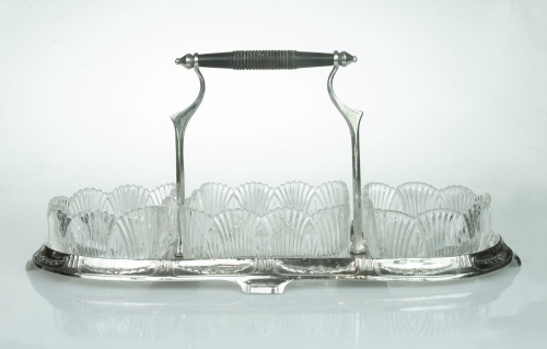 Serving set, France, 1930’s, antique Warsaw, silver, old silver, Galeria Żak, art, antiques