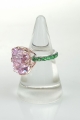 Kunzite and Tsavorite Ring, antique Warsaw, jewelry, old jewelry, Galeria Żak, art, antiques