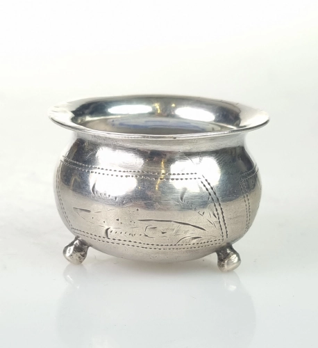 Salt cellar, Israel Esevich Zakhoder, Kiev, 1892-1907, antique Warsaw, silver, old silver, Galeria Żak, art, antiques