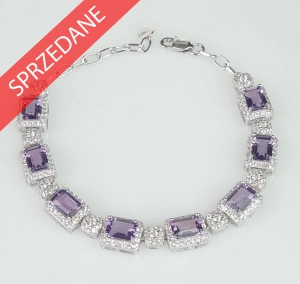 Bransoletka z ametystami i topazami