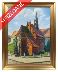 Jan Stępień “Żebrak przed Kościołem św. Witalisa we Włocławku”