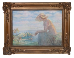 Eugeniusz Urbański-Nieczuja “Meditating by the Sea”