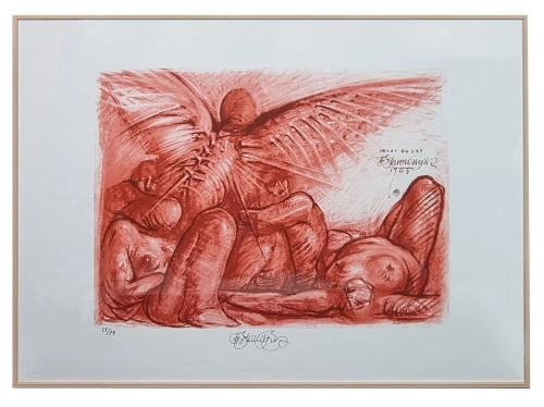 Franciszek Starowieyski “Soul departure” 2008, antique Warsaw, antique paintings, Galeria Żak, art, antiques