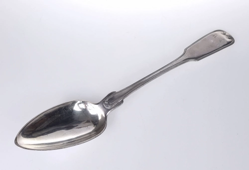 Serving spoon, Edward Fiedler, Poznań, 1828-1865, antique Warsaw, silver, old silver, Galeria Żak, art, antiques