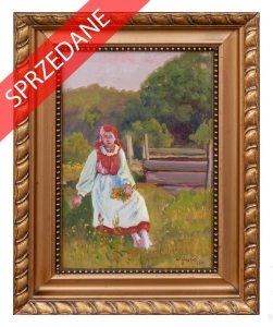 Wiktor Korecki "Dziewczyna przy studni", 1930 r.