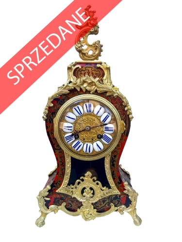 Zegar Boulle, Francja, XIX w., antyki, antyki Warszawa, antyczne zegary