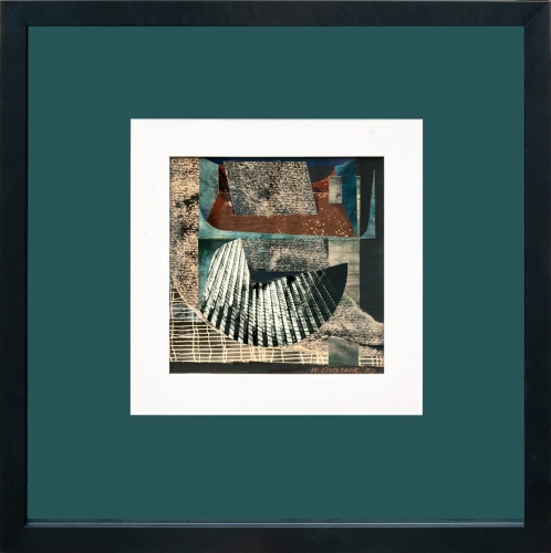 Władysław Swałtek "Composition XXV", 1969, modern art, collage, antiques Warsaw