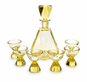Zestaw do alkoholi Art Deco, Czechy, lata 30. XX w.
