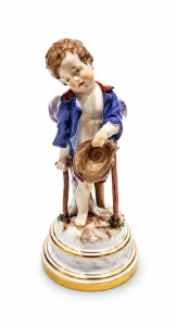 Heinrich Schwabe "Cupid as Beggar", Meissen, 19th century