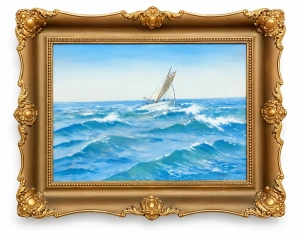 Soter Małachowski Jaxa “"A Boat on a Stormy Sea" 1940 