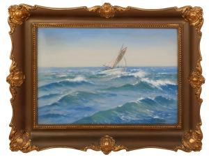 Soter Małachowski Jaxa “"A Boat on a Stormy Sea" 1940 