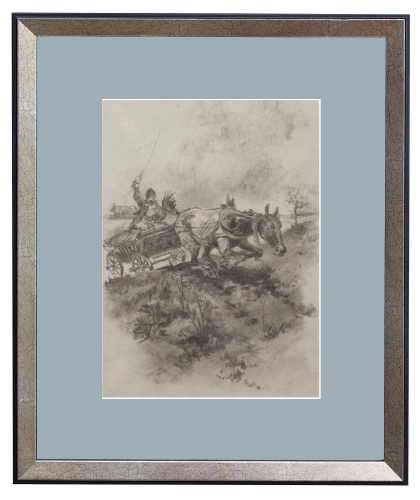 Zygmunt Józefczyk “Galloping through the fields”  , antique Warsaw, antique paintings, Galeria Żak, art, antiques
