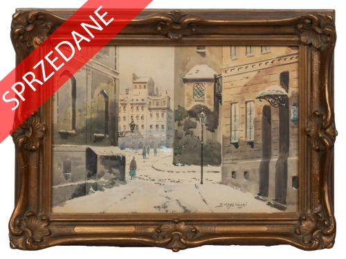 Z. Węgliński  “Stare Miasto w Warszawie”, antyki Warszawa, skup antyków, dawne malarstwo, malarstwo aukcyjne, malarstwo polskie, Galeria Żak