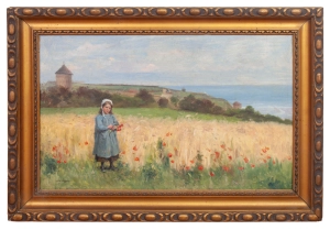Eugène Feyen "Dziewczynka na łące"