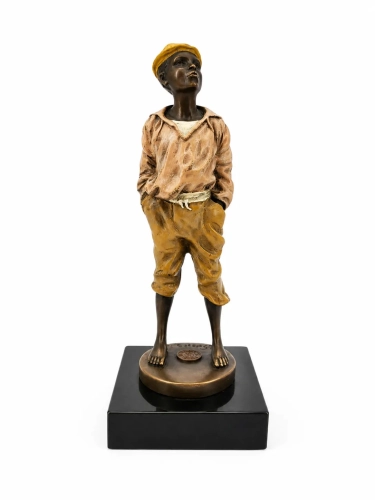 Wacław Szczeblewski “Gwiżdżący chłopiec”, antyki Warszawa, skup antyków, antyczne dekoracje, Galeria Żak