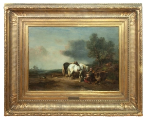 Eduard Hildebrandt “Dzieci z końmi przy wodopoju” 1847 r.